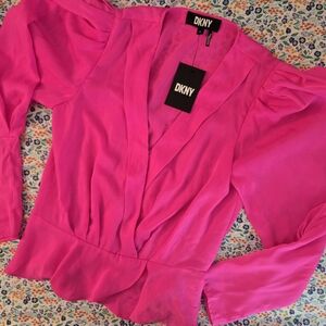 DKNY Women's Pink Blouse